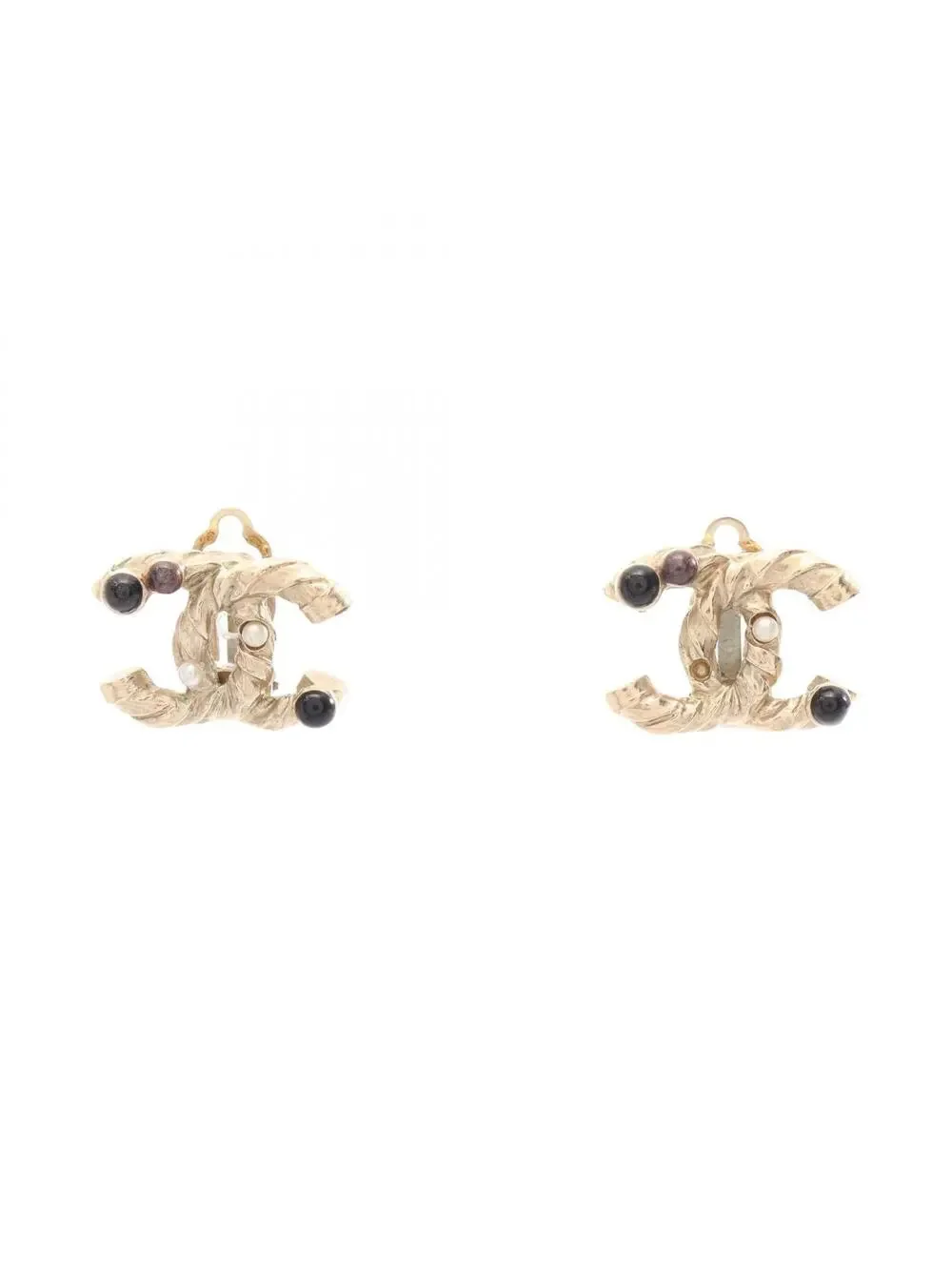 Chanel Cc Logo Clip-On Earrings Metal #343188C73B